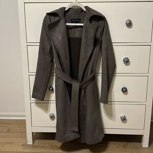 Suede Trench Coat
